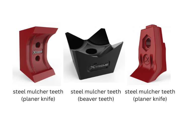 steel mulcher teeth