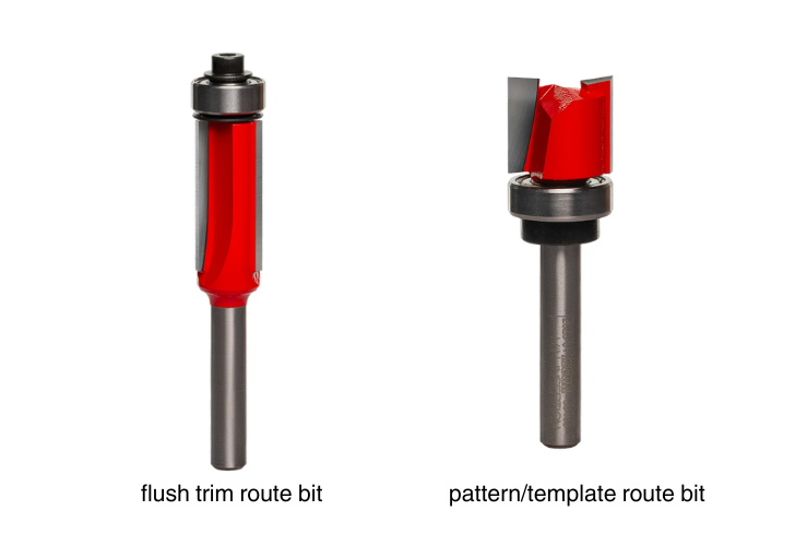 flush trim router bit vs. pattern/template router bit