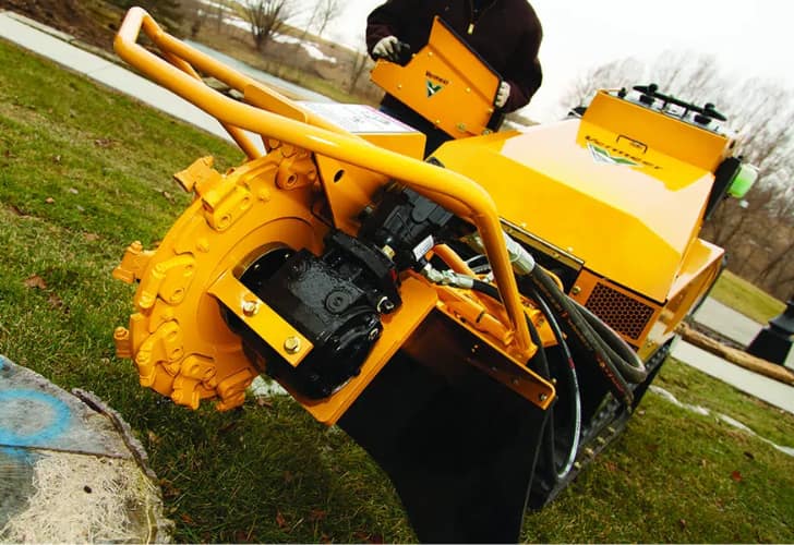 A Riding Stump Grinder a riding stump grinder