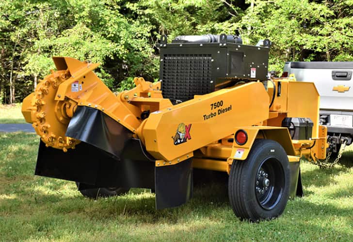 A Towable Stump Grinder a towable stump grinder