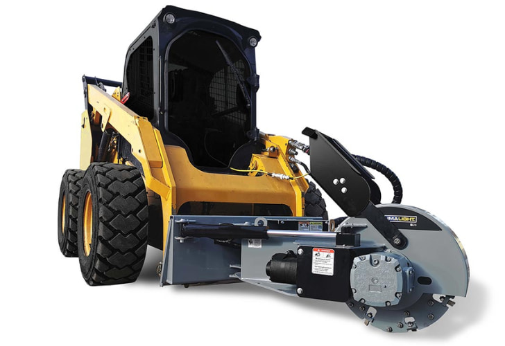 A Skid Steer Stump Grinder a skid steer stump grinder