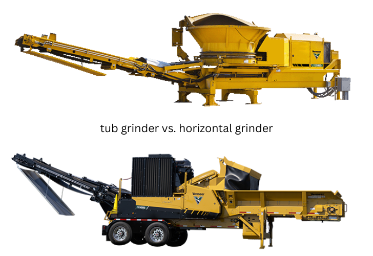 tub grinder vs. horizontal grinder